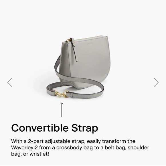 Lo & Sons Waverley 2 Large Saffiano Leather Convertible Bag Ivory/Gold/Camel - Picture 8 of 9